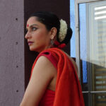 Bindu Rust Orange Sari