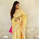 Kerala Sari Yellow Booti
