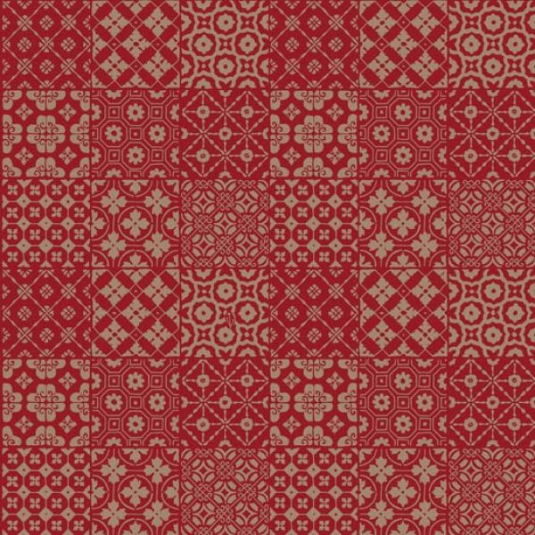 Ajrakh Grid Red Beige 1