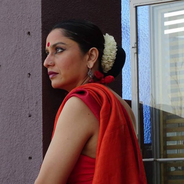 Bindu Rust Orange Sari